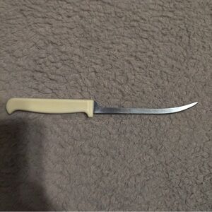 Vintage Quikut Fruit & Vegetable Knife Stainless Cream Handle Tomato Knife 8.25”